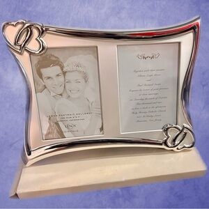 Lenox Silver Double Heart Picture Frame NEW